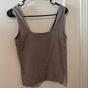 Abercrombie & Fitch Scoop Neck Tank Top – Light Lilac Gray – Size L
